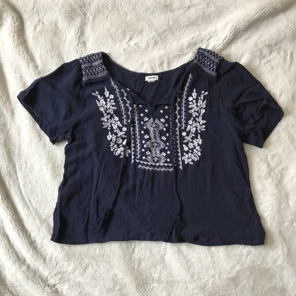 Garage Tops - GARAGE embroidered blouse